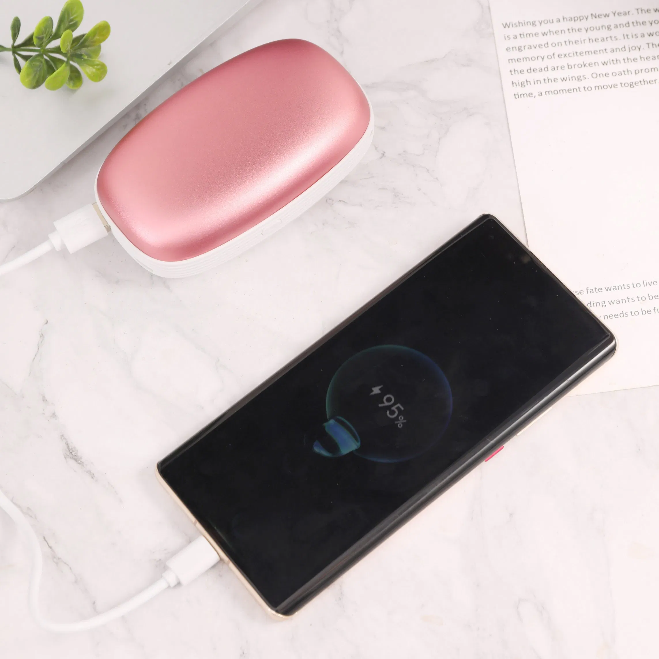 10000mAh Mini Portable Hand Warmer Power Bank Lamp Pocket Heater Mini Mobile Battery Charger