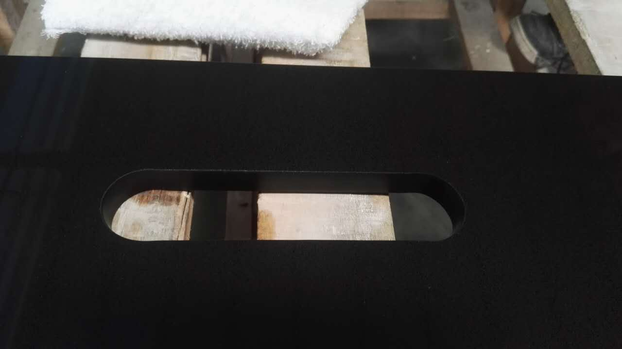 Pure Black Quartz -P002-Vanity Top