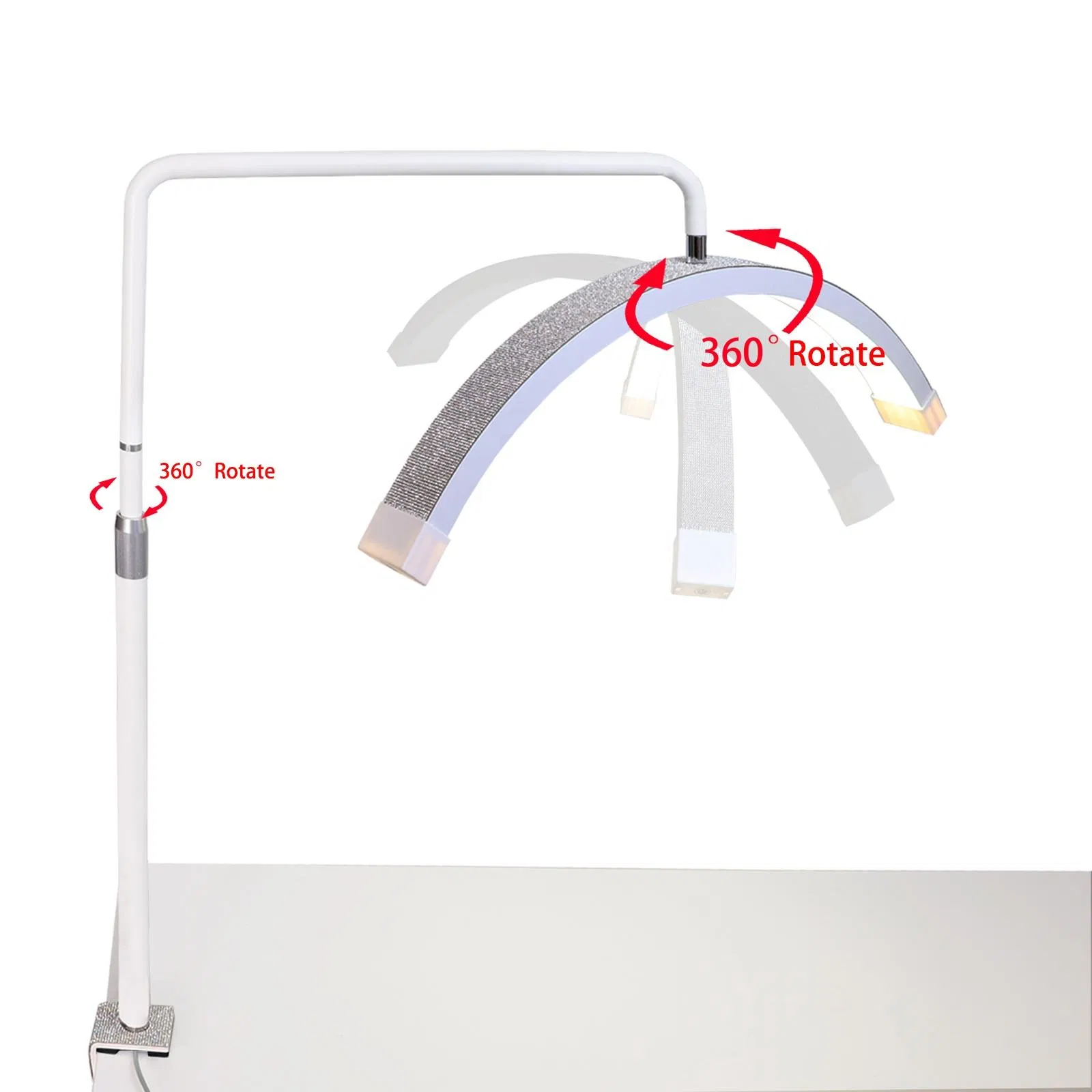 25 Inch Half Moon Table Lamp UV LED Nail Lamp for Nail