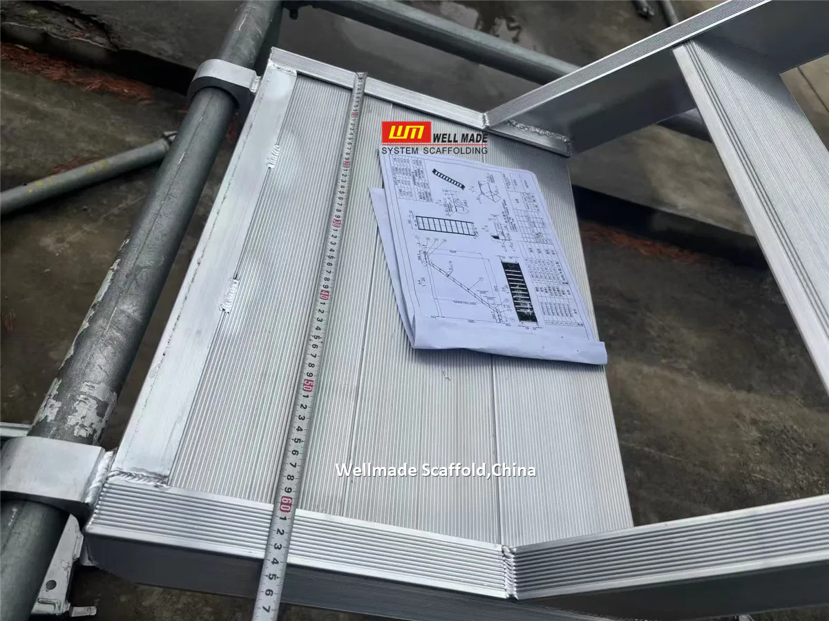 Aluminium Stair Aluminum Stairs Staircase Step Ladder Using for Construction Access Scaffolding Ringlock Scaffold