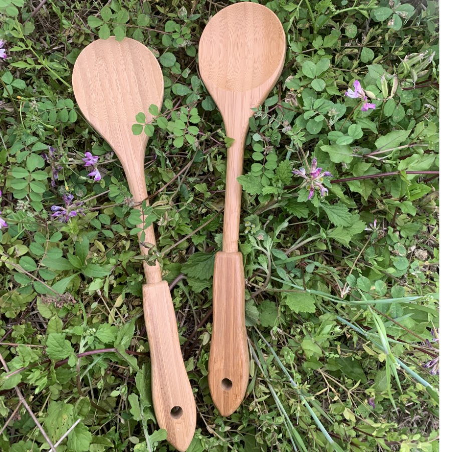 Bamboo Kitchen Cooking Salad Soup Mixed Spoon