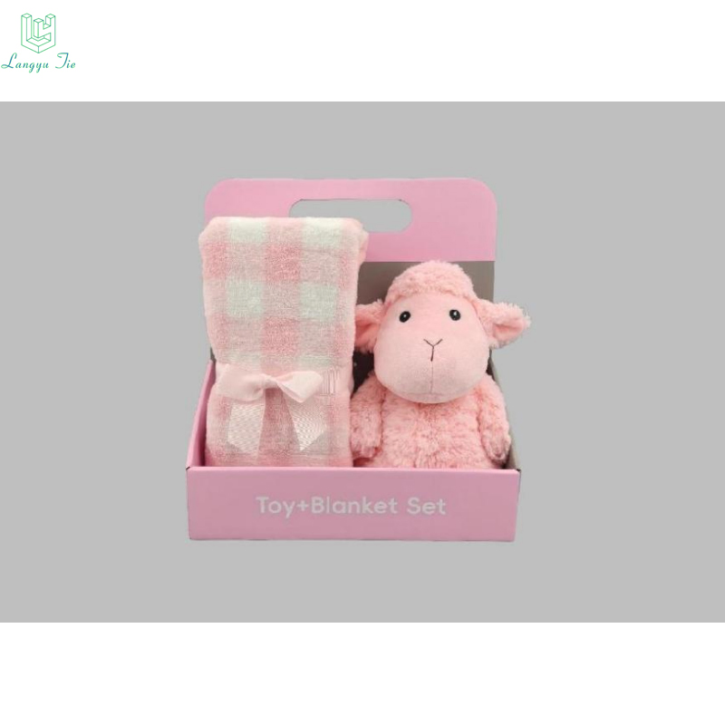 Wholesale Langyu Animal Toys with Blanket Dolls Kids Sleeping Blanket Cute Animal Doll Blanket Rabbit Blanket Children's Soothing