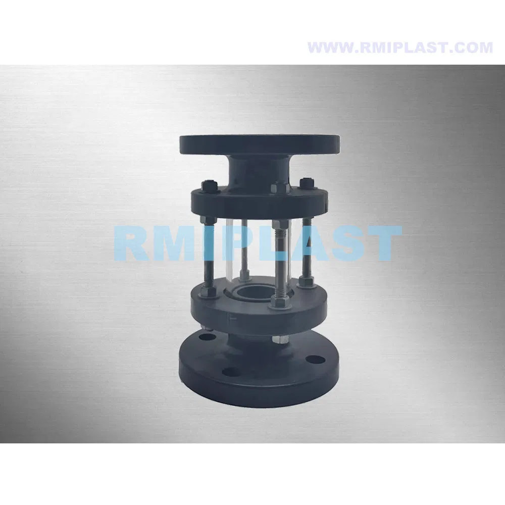 UPVC CPVC PVDF PP Pph PVC Pipe Fitting Plastic Sight Glass of Flange Connection Equal Type by ANSI DIN Pn10 JIS Cns Standard DN15 to DN300 for Corrosive Liquid