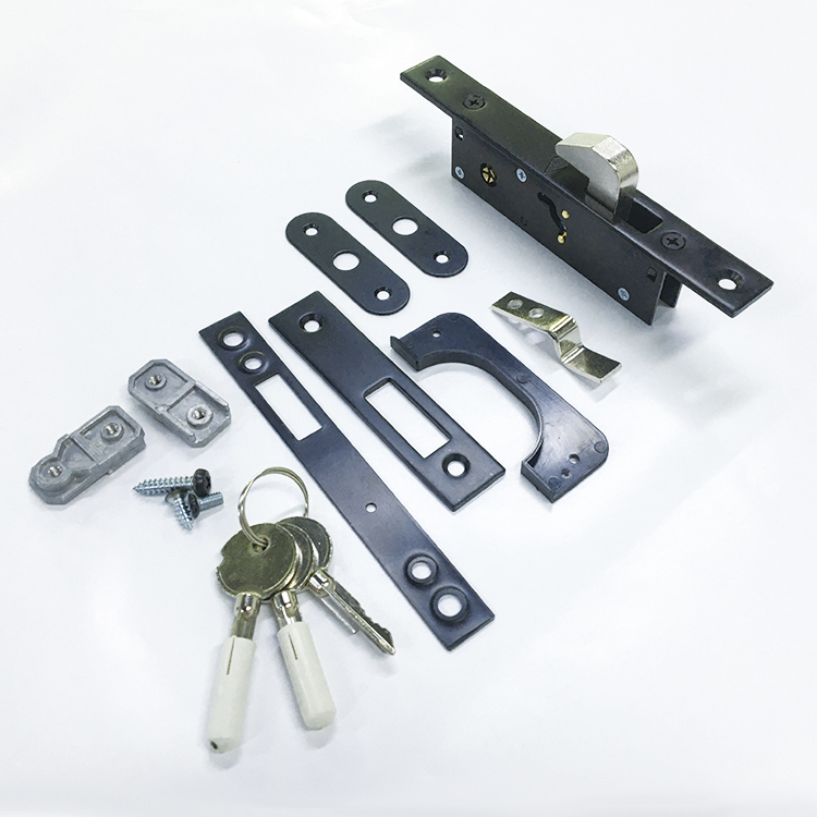 Gate Frame Glass Door Hook Lock Sliding Door Gate Cross Key Mortise Lock