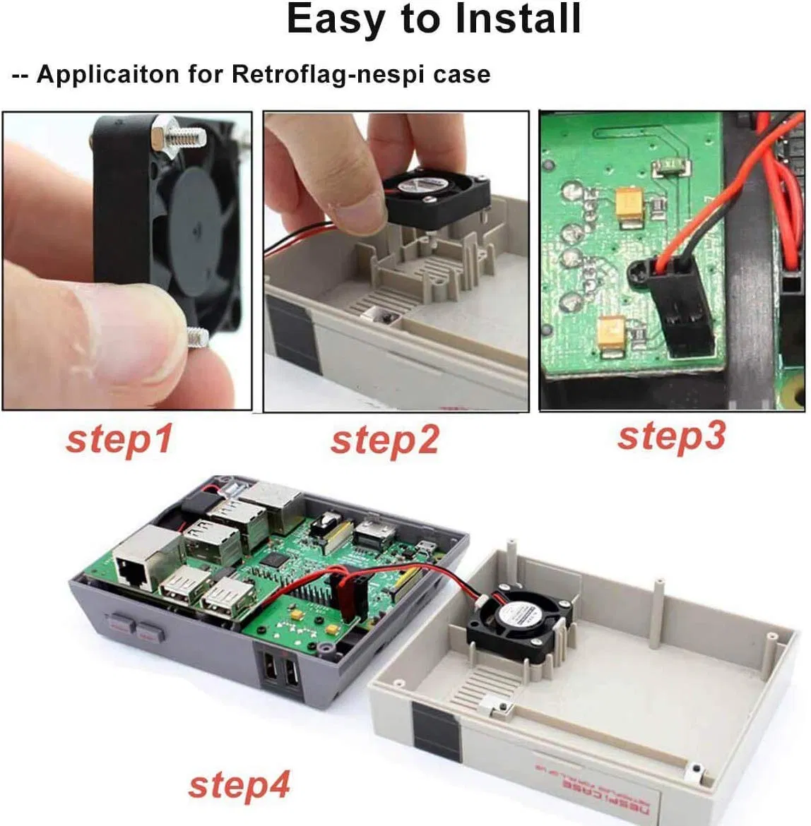 2PCS Raspberry Pi 4b Fan Brushless Cooling Fan