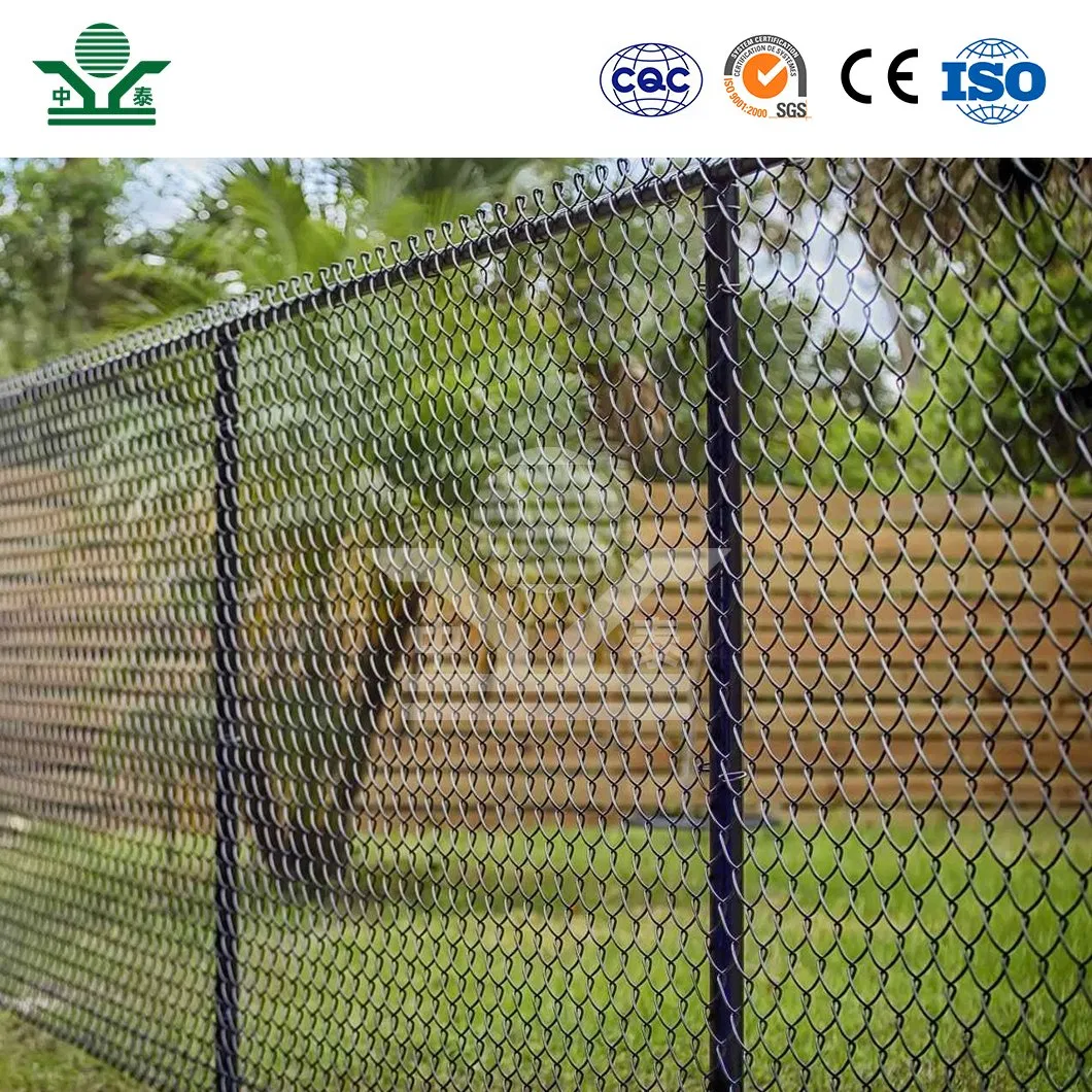 Zhongtai 8 FT Chain Link Fence China Suppliers 1.2 M Diamond Mesh 50mm X 50mm Mini Diamond Mesh Stadium Chain Link Fence