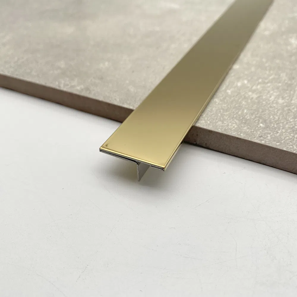 High Quality T Shape Metal Profile 316 Stainless Steel Tile Trim for Wall Cladding Floor Guard