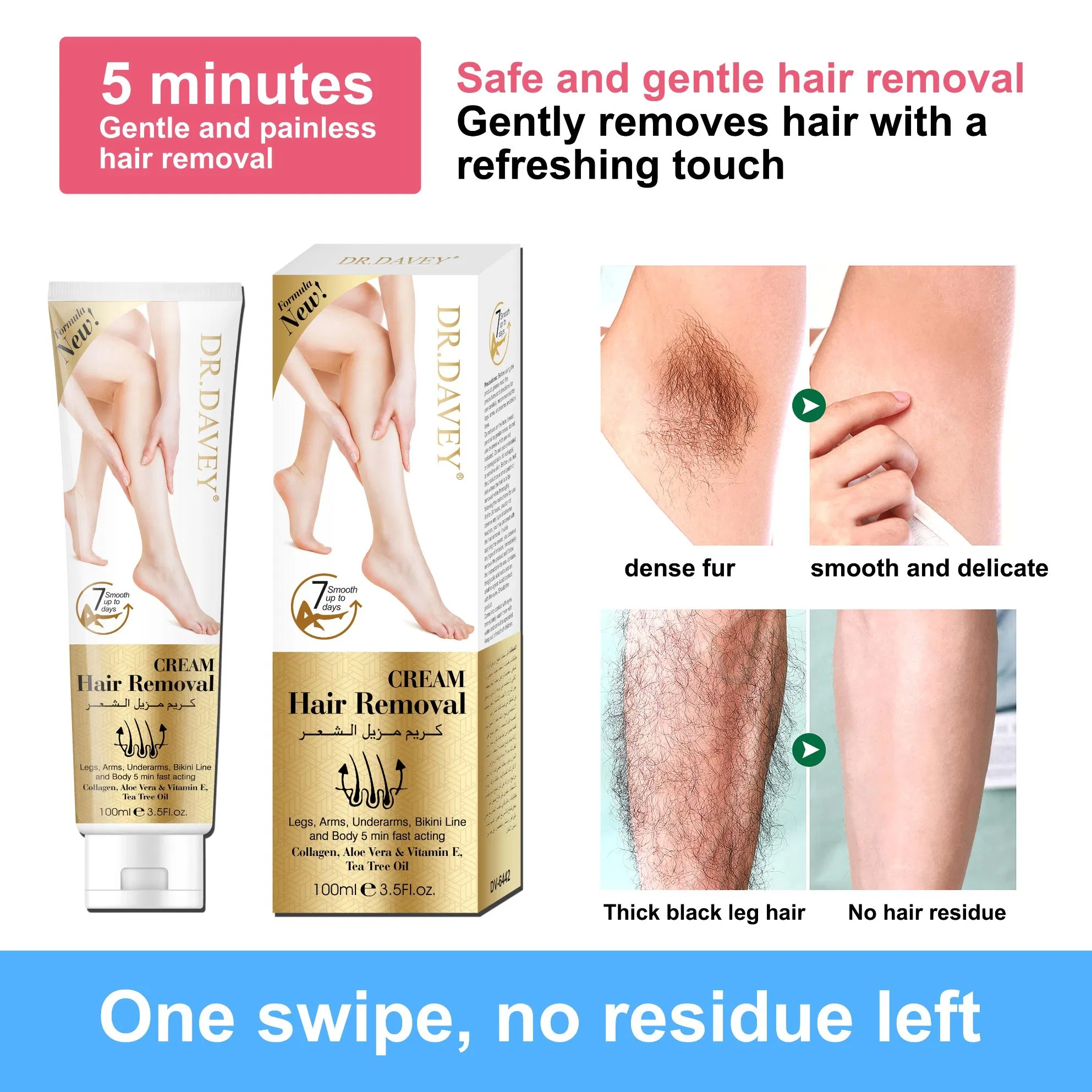 Dr. Davey Whitening Smoothing Gentle Mindful Hair Removal Cream for Men and Women