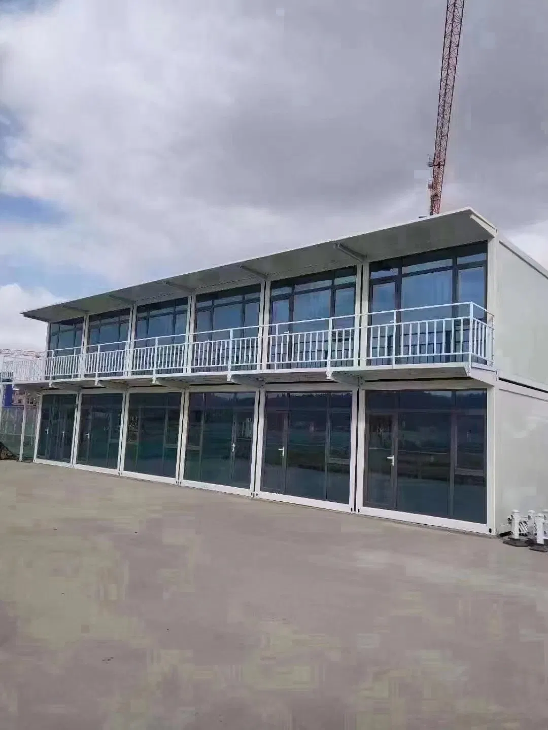 Luxury Container Office with Aluminum Alloy Glass Curtain Wall