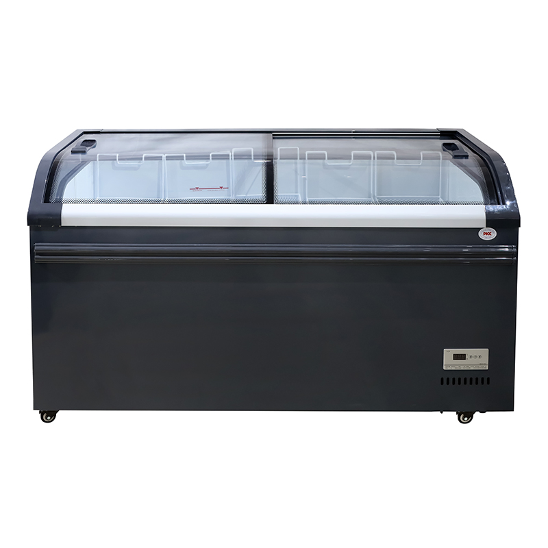 Large Capacity Commercial Supermarket Sliding Display Glass Door Freezer