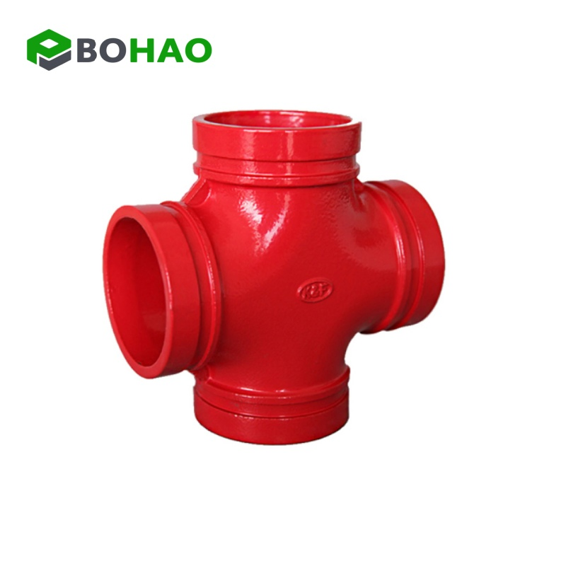 Factory Customized Grooved Ductile Iron Pipe Fitting and Coupling Grooved 1-1/4'' Cross
