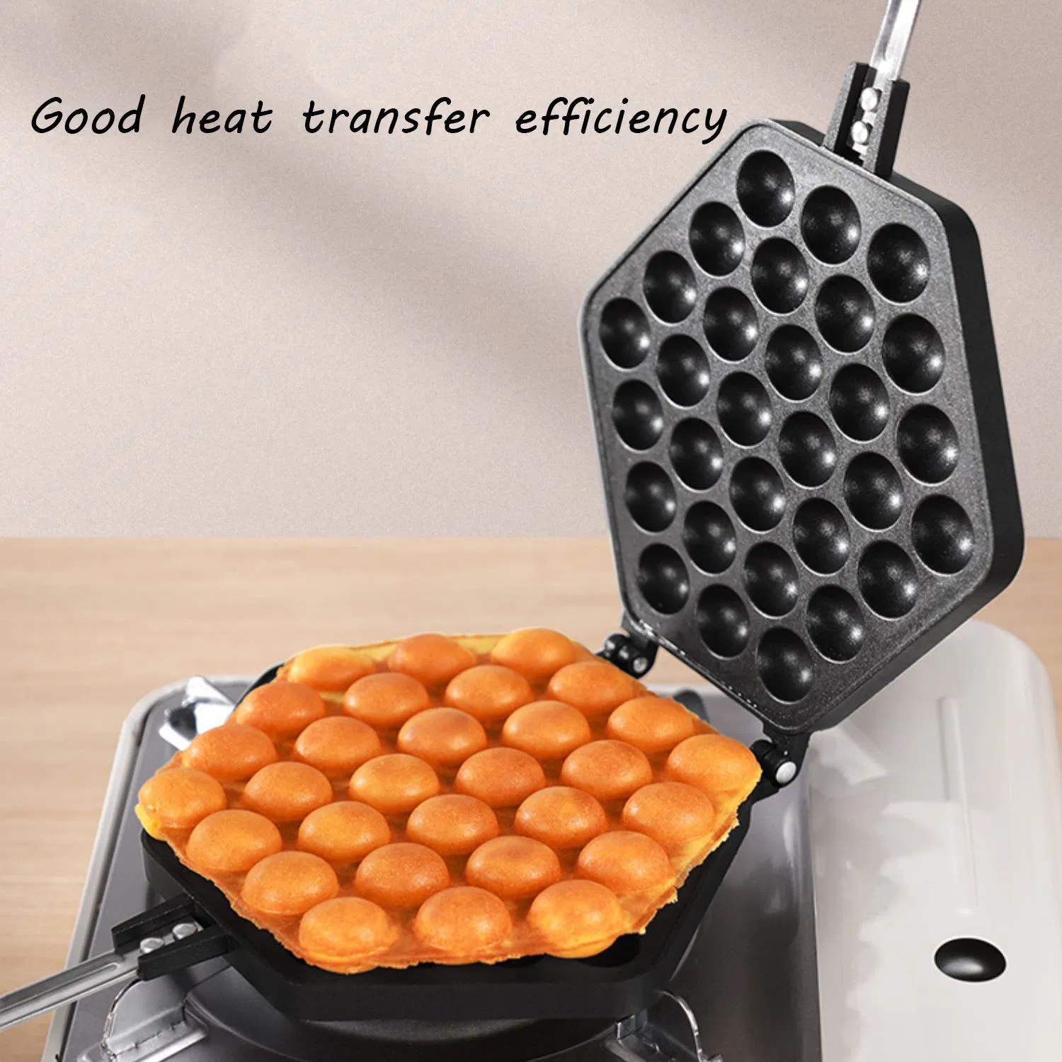 New Non-Stick Dly Eggettes Pan Cast Iron Waffle Mold Plate Using for Kitchen