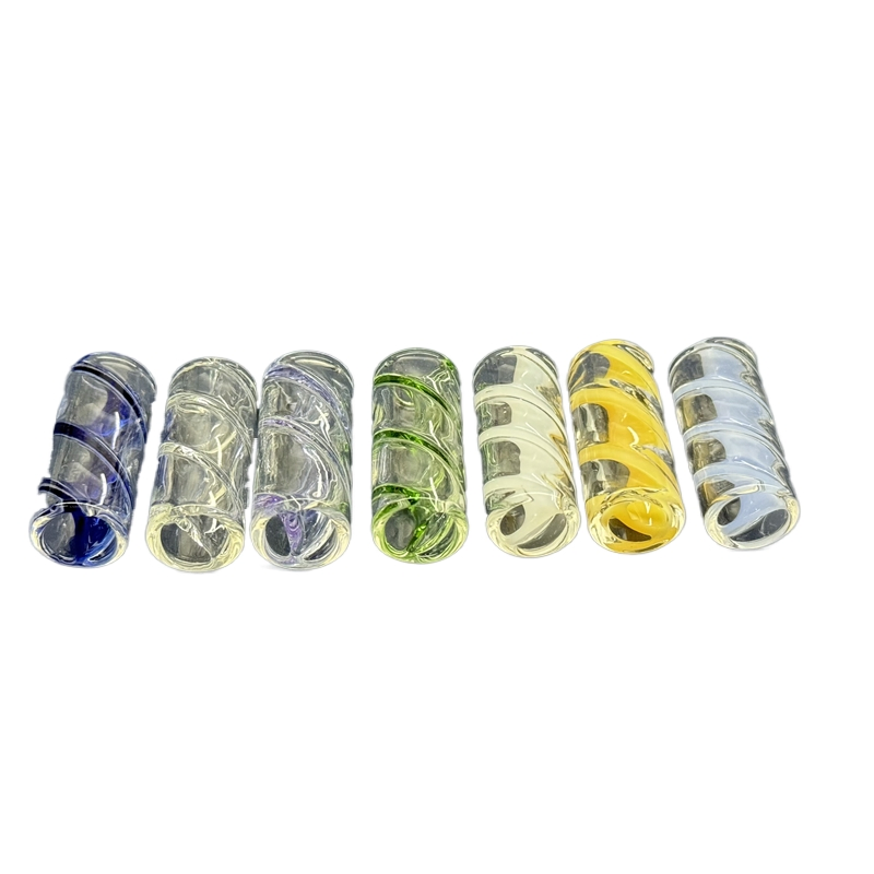 Custom Color Spiral Glass Tip Mouth Rolling Tips