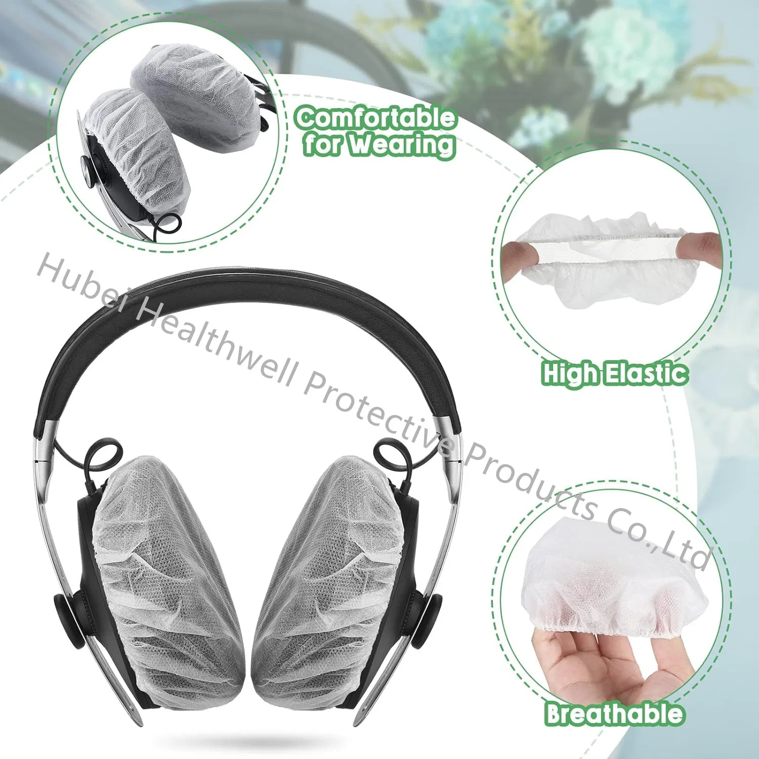 New Material Disposable Non-Woven Stretchable Headphone Covers