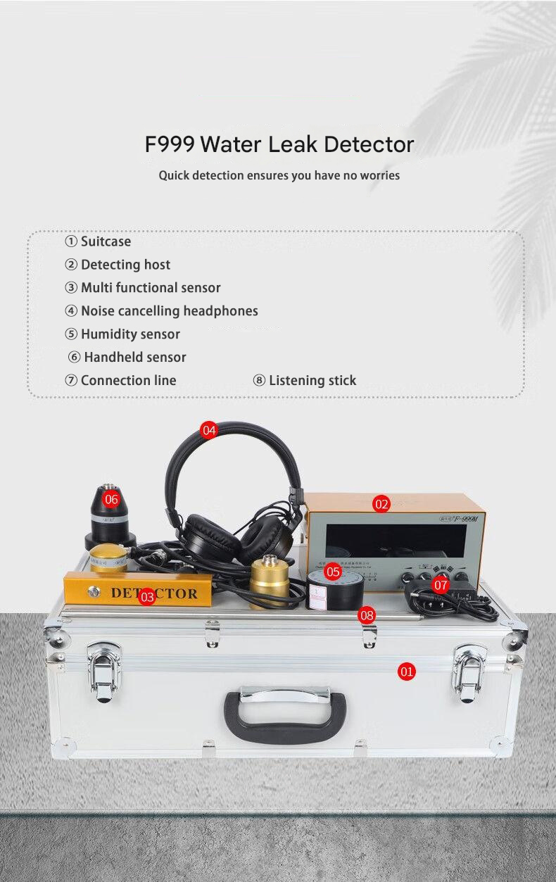 High Precision F999m Underground Pipeline Leakage Detector Floor Heating Pipeline Leak Detector