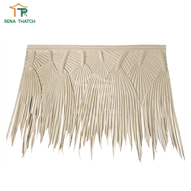 Fire Resistant Artificial Thatches Palm Synthetic Plastic Palm Panel for Roof