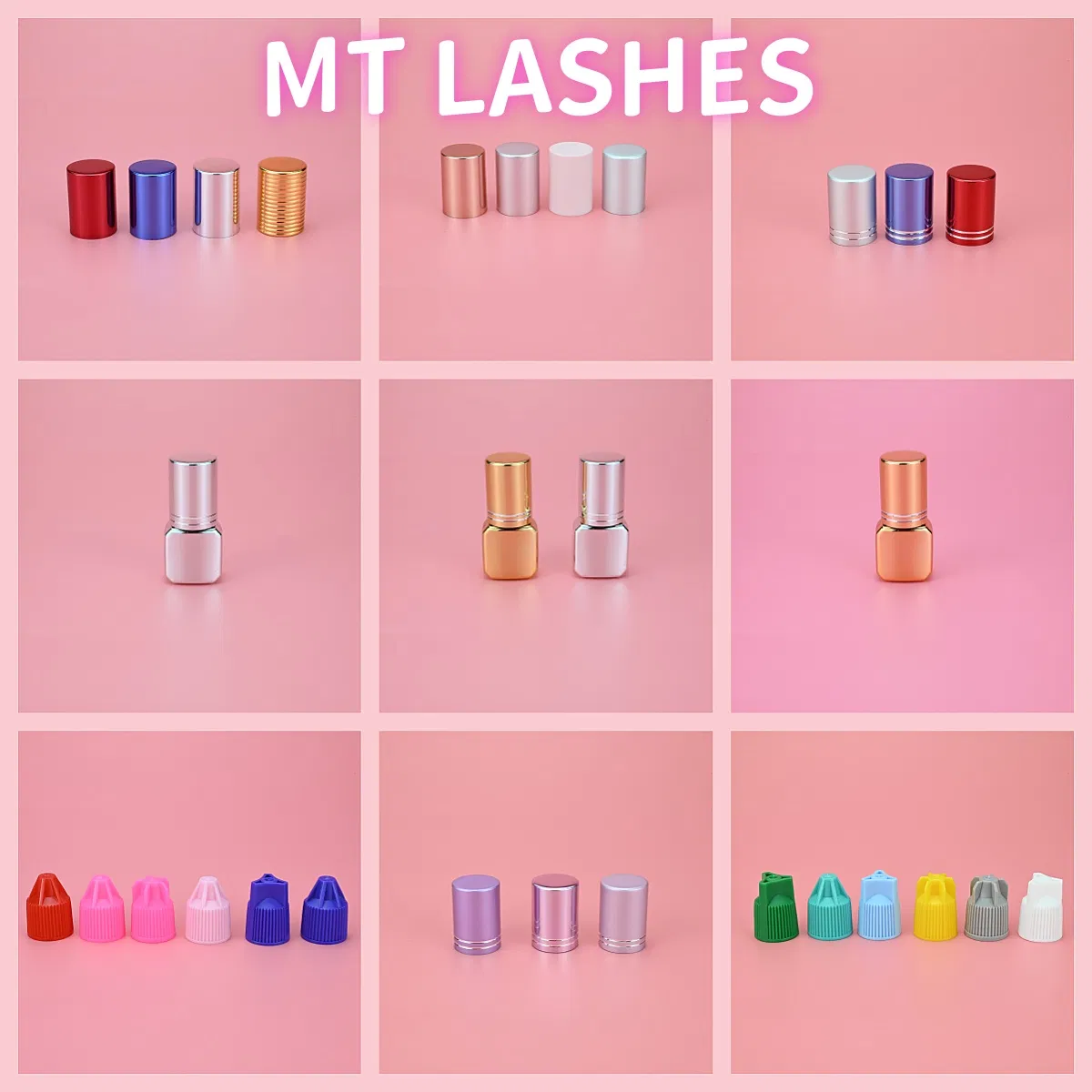 Mt Lashes Best Quick Curing Waterproof Non-Irritating Lash Extension Glue for Sensitive Eyes Fume-Free Professional Long-Lasting Classic/Volume Eyelash Adhesive