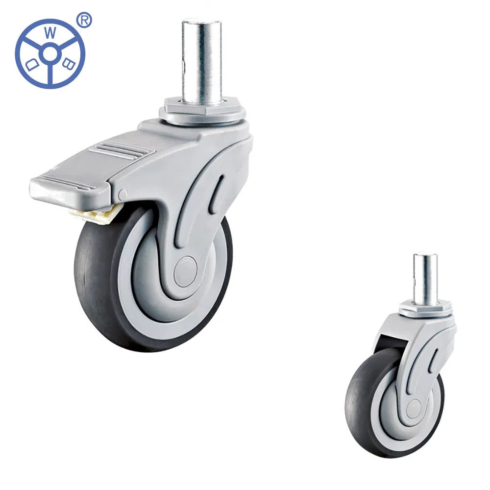 Wbd silent Mute 75 mm 100 mm 125 mm TPR Hospital Bed Castor