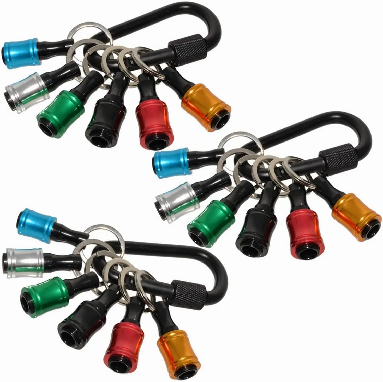 Black Orange Gold Green Blue Red Colorful 1/4 Inches Stainless Steel Hex Shank Drill Bit Holders