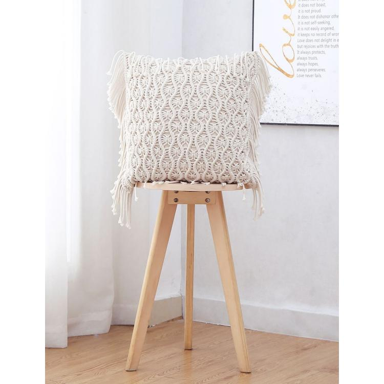 Home Decor Comfy Square Pillow Cases with Tassels