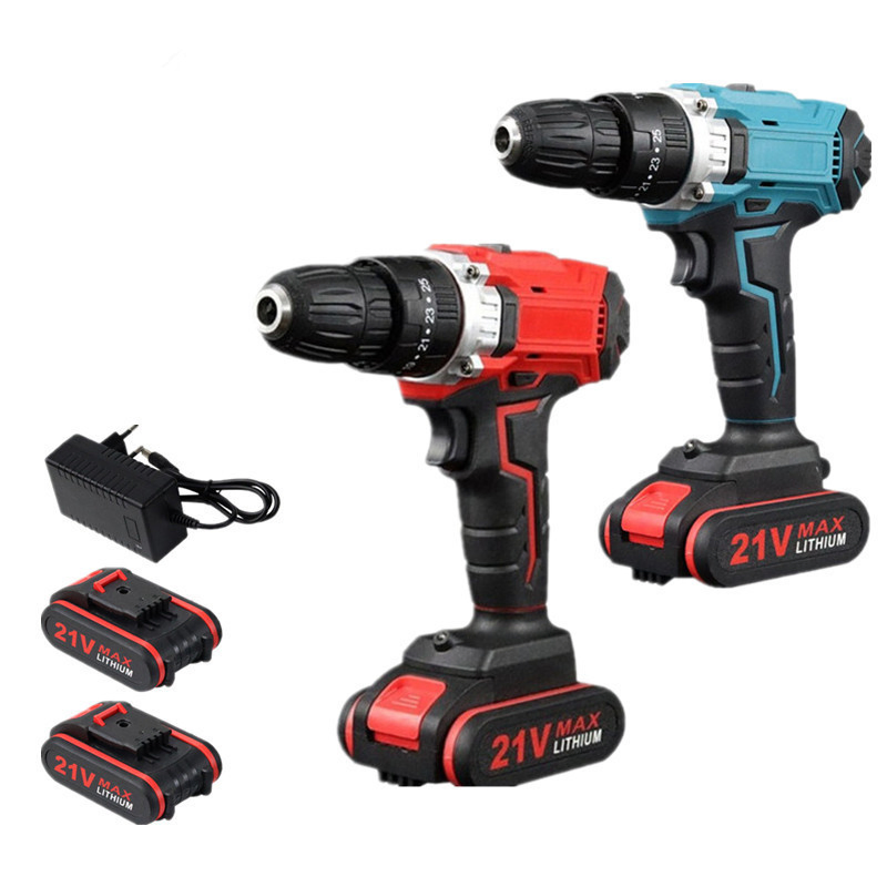 Power Work Tools 24V Cordless Electric Drill Hammer Rechargeable Electric Screwdriver