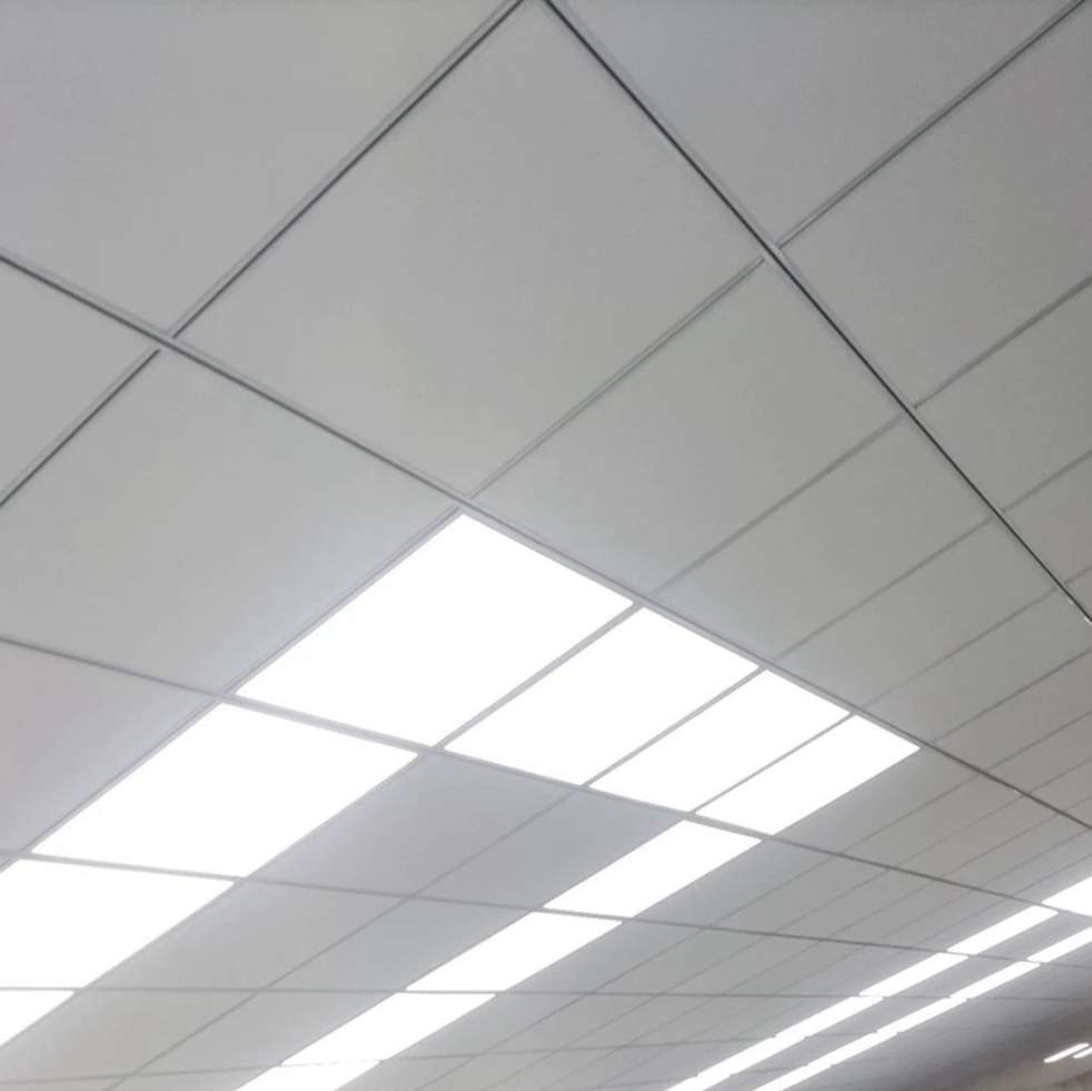 Sound Absorbing Ceiling Board 600X600 Fiberglass Acoustic Drop Down Reveal Edge Used for Office