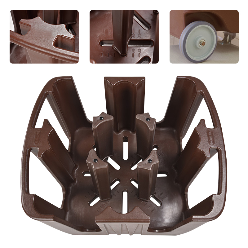 Commercial Restaurant Dishes Storage Trolley Adjustable Plates Rack Hotel Equipment