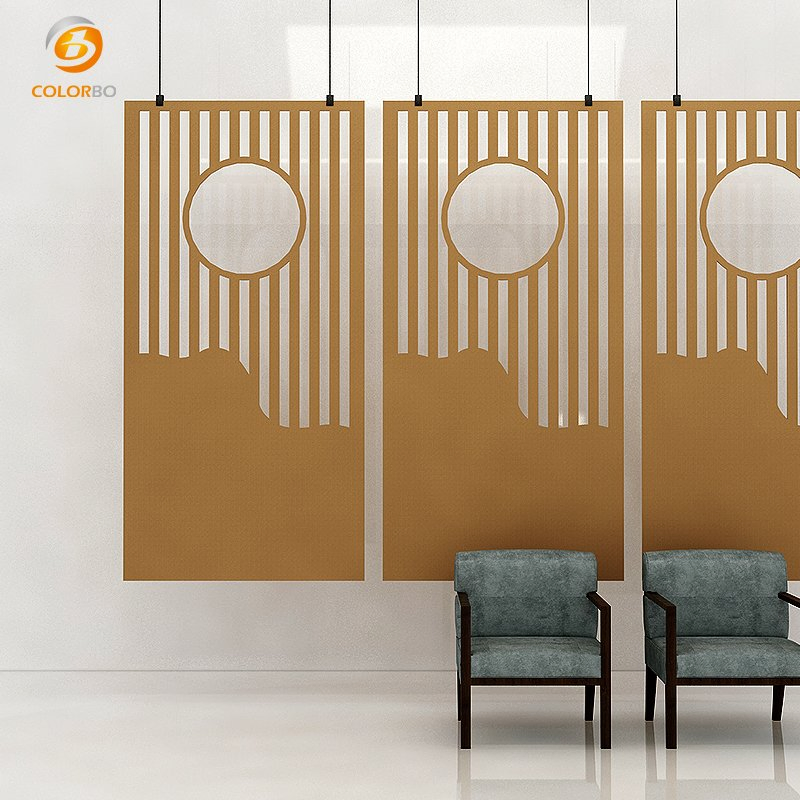 High Quality SGS Certified Carton Packed Space Divider Partition Movable Hanging Screen