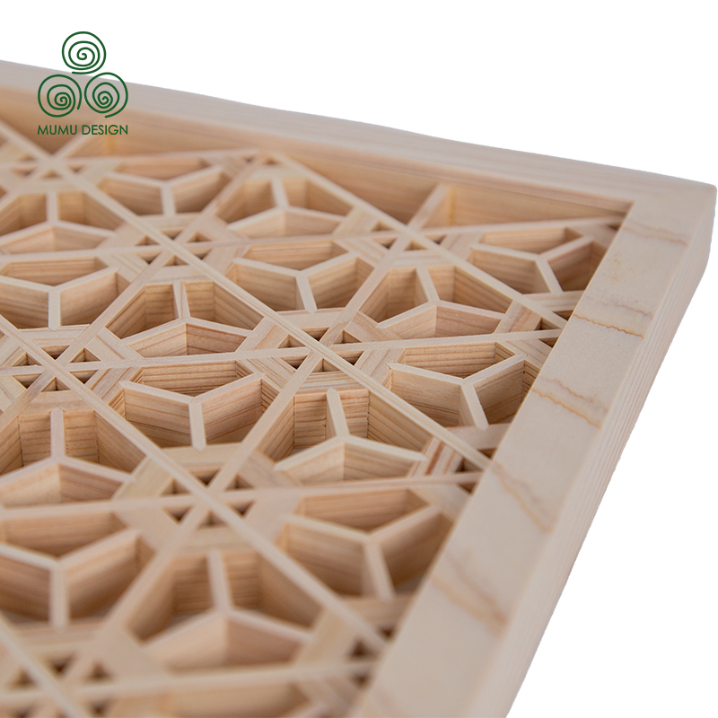 Sophisticated Details Kumiko Japanese Wooden Divider Screen