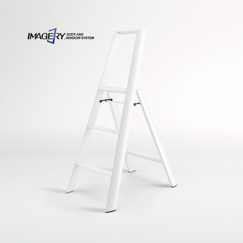 Home Folding Portable Three-Step Multifunctional Easy to Store Aluminum Ladder
