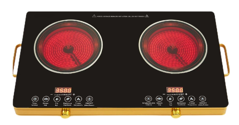 China Factory Price Double Ceramic Cooker 2 Burner Electric Cooker 2 Burner Infrared Cooker Double Plate Electric Induction Cooker Wholesale
