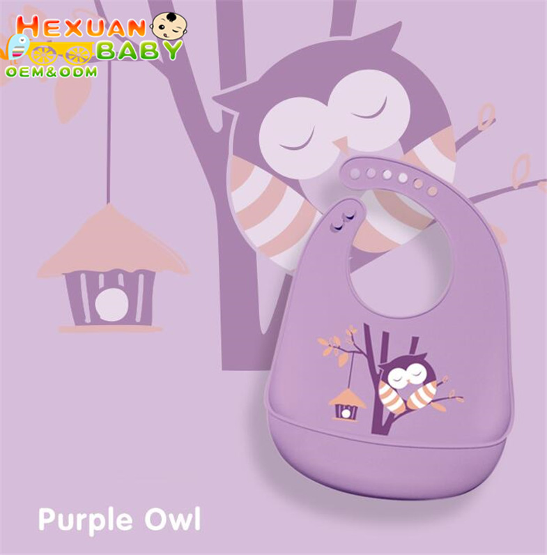 Many Design Soft Waterproof Baby Bowl Set Kids Silicone Placemats with Snap Button Closure Washable Baby Bibs with Pocket