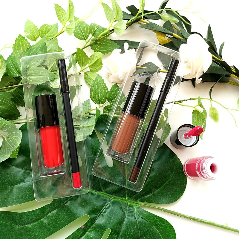 Wholesale Custom Logo Waterproof Long Lasting Matte Lipstick Lipliner Set