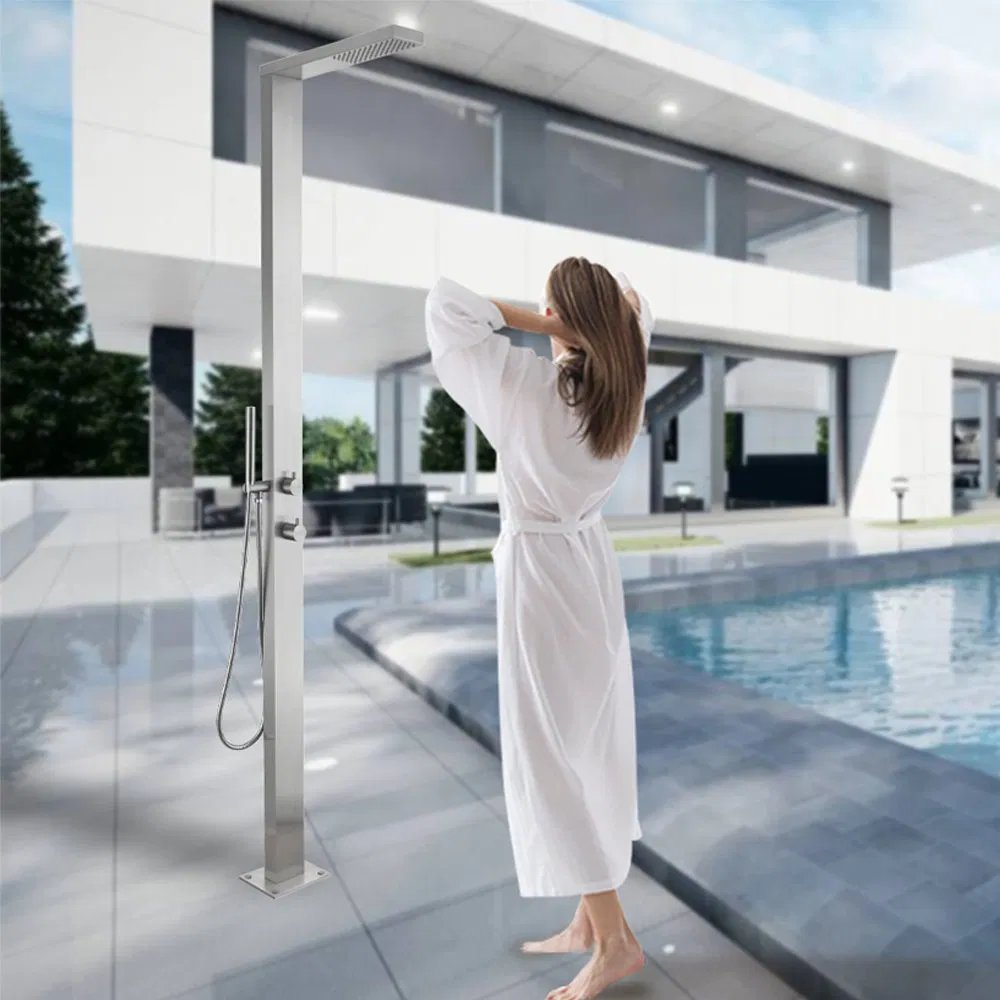 Contemporary Square Outdoor Shower for Swimming Pool Areas