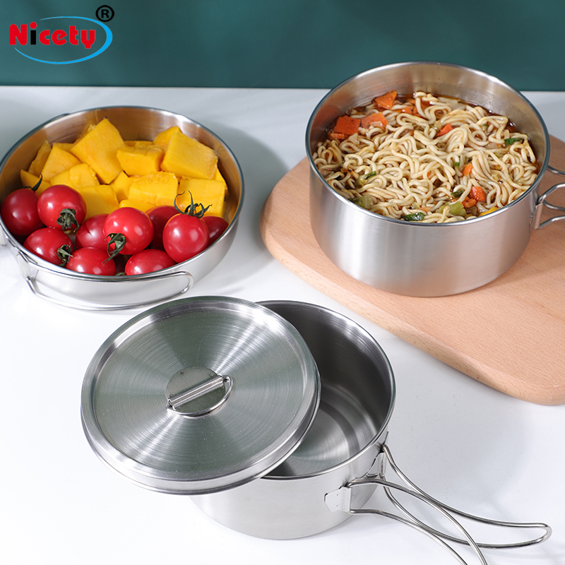 Набор походной посуды из нержавеющей стали, 4 предмета