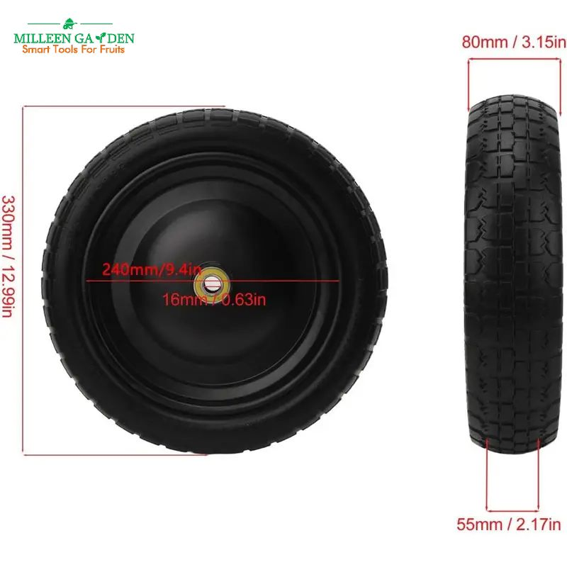4.00-6 4 PU Foam Wheels with Iron Rim for Hand Truck Trolley Wheelbarrow Solid Tyre Hand Cart Trolley Polyurethane Wheel