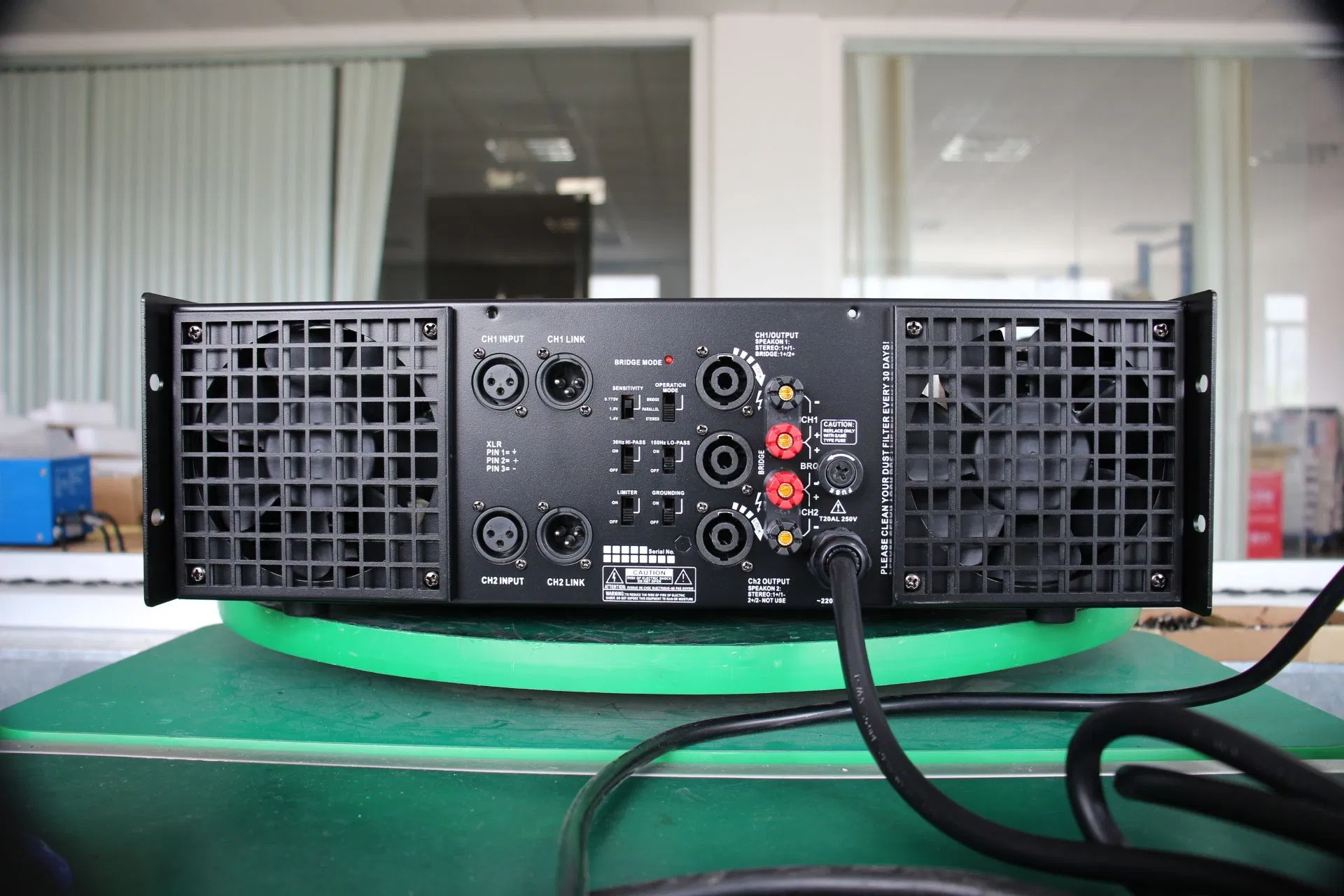 3u Xly 1200W Subwoofer Audio Class H Ca38 2 Channel Power Amplifier