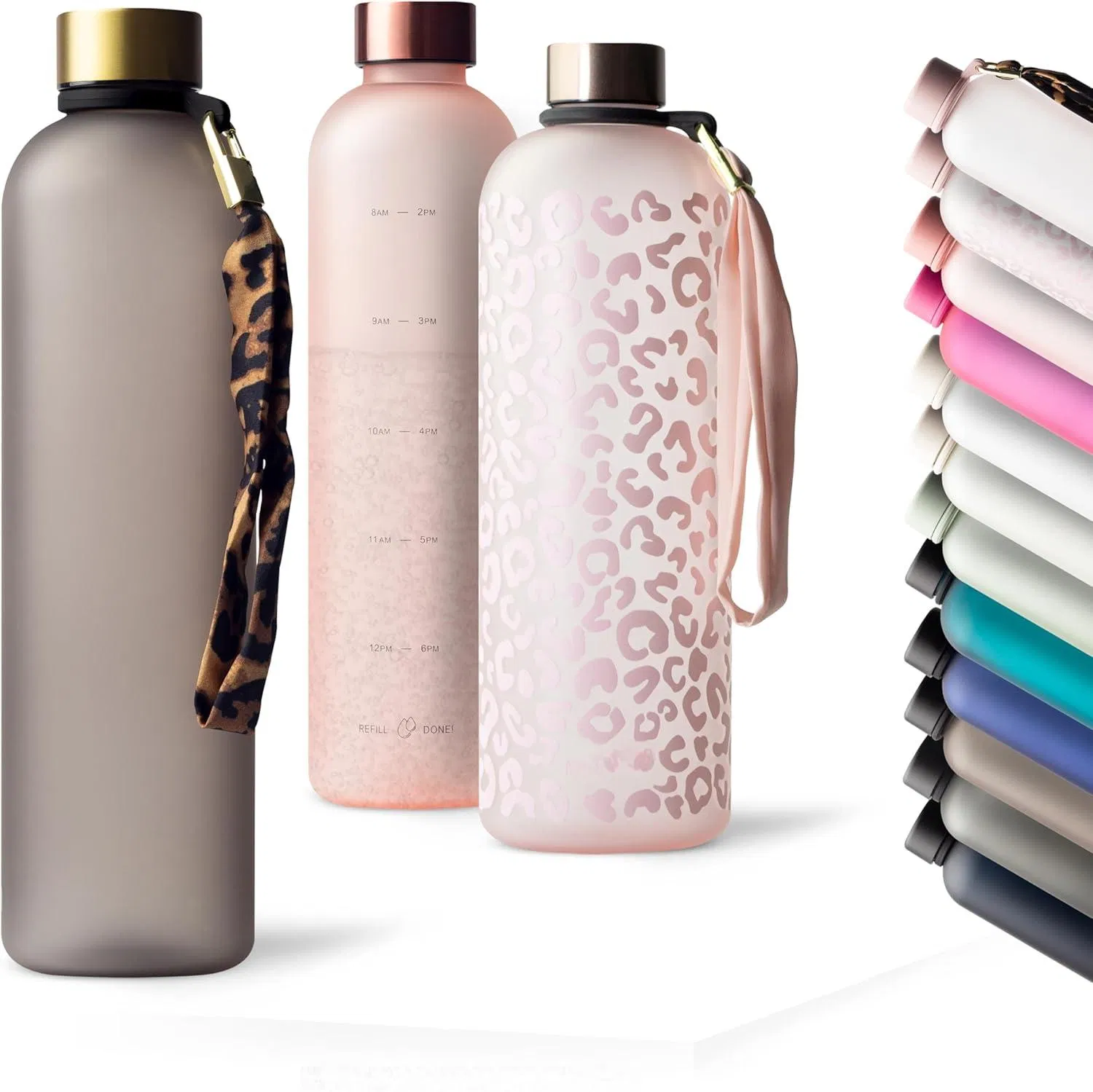 High Quality Custom Logo Printed Leak-Proof Water Bottle with Time Marking