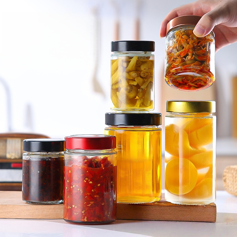 Стеклянная банка 100 мл с логотипом для меда и заготовок