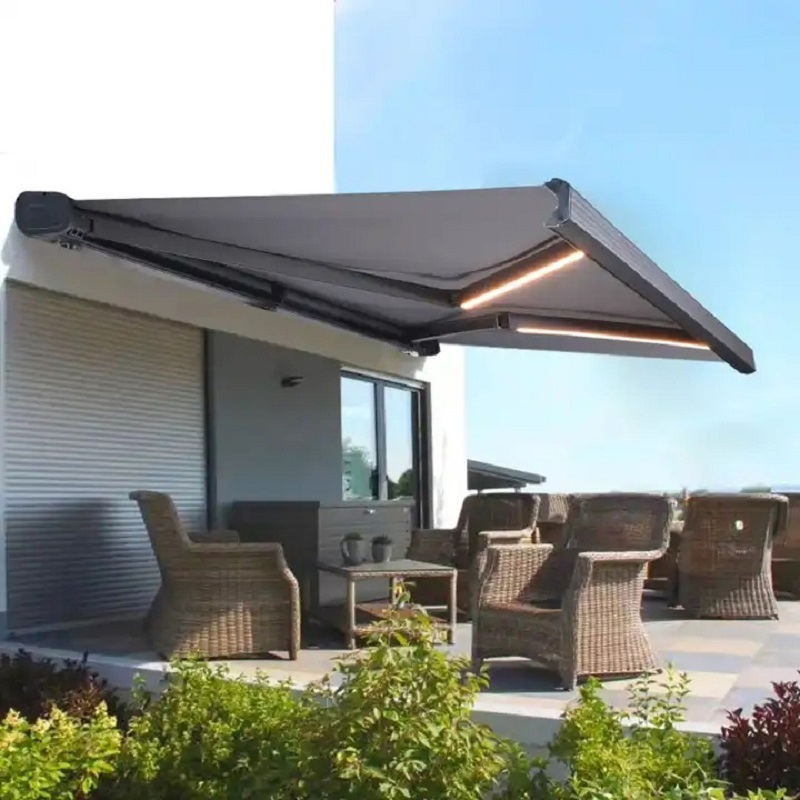 Motorized Retractable Awning Cassette Electric Folding Awning