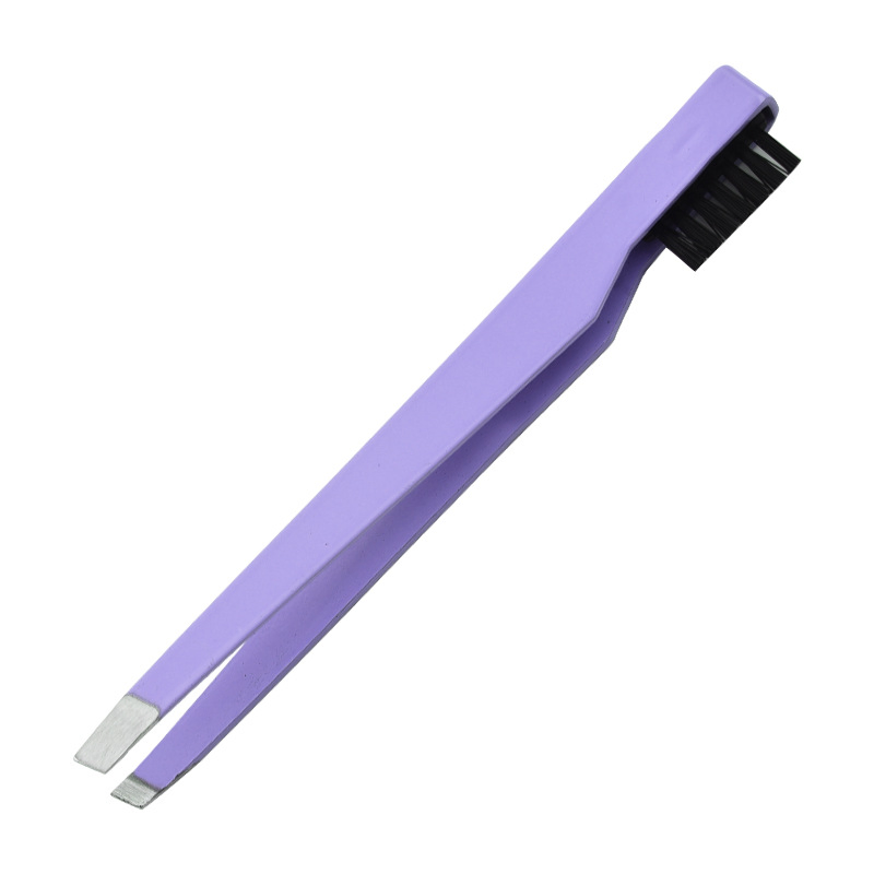 Stainless Steel Precision Makeup Grooming Hair Removal Eyelash Eyebrow Tweezers with Comb