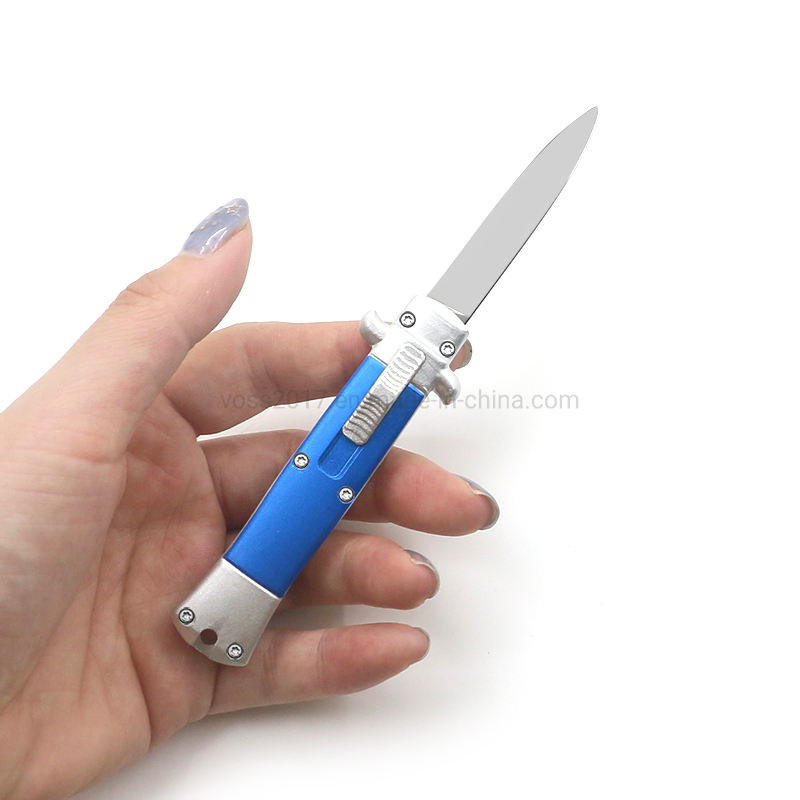 Мини-нож OTF-AKC Stiletto 5.3 дюйма с зеркальным клинком 440