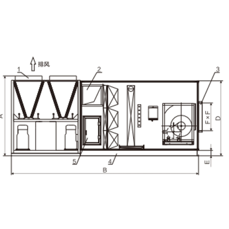 Energy-Saving Heat Pump Rooftop Air Conditioning Unit - Dual Supply of Cooling and Heating, Precise Temperature Control by Electronic Expansion Valve - Supports