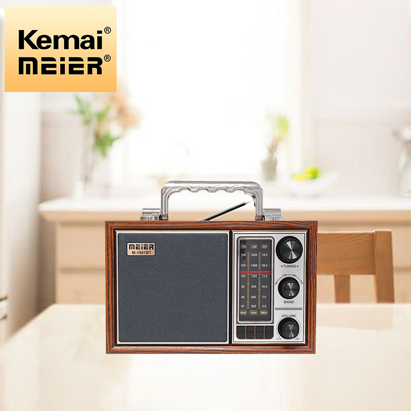 Retro Classic Design Multi-Functional Portable Retro Bluetooth Wooden Large Radio Outdoor Retro Radio