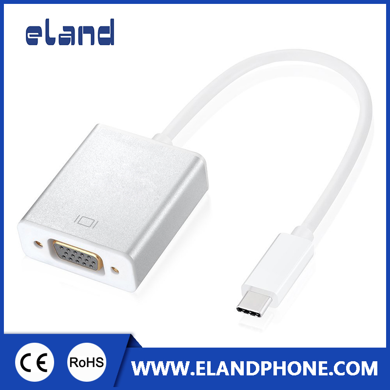 USB C 3.1 Type-C to VGA Conversion Adapter Cable FHD 1080P