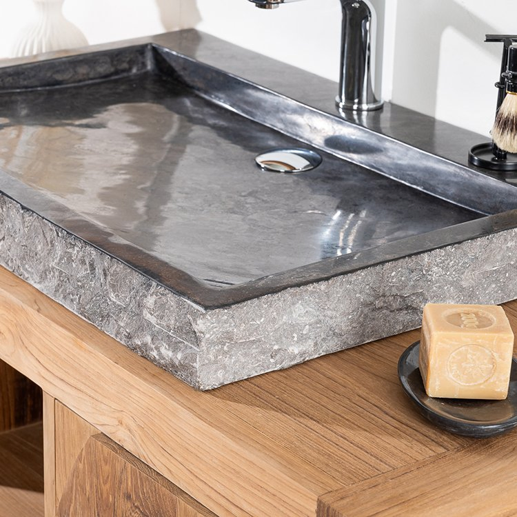 Beautiful Design Home Indoor Hand Carved Polished White Marble Kitchen Sink