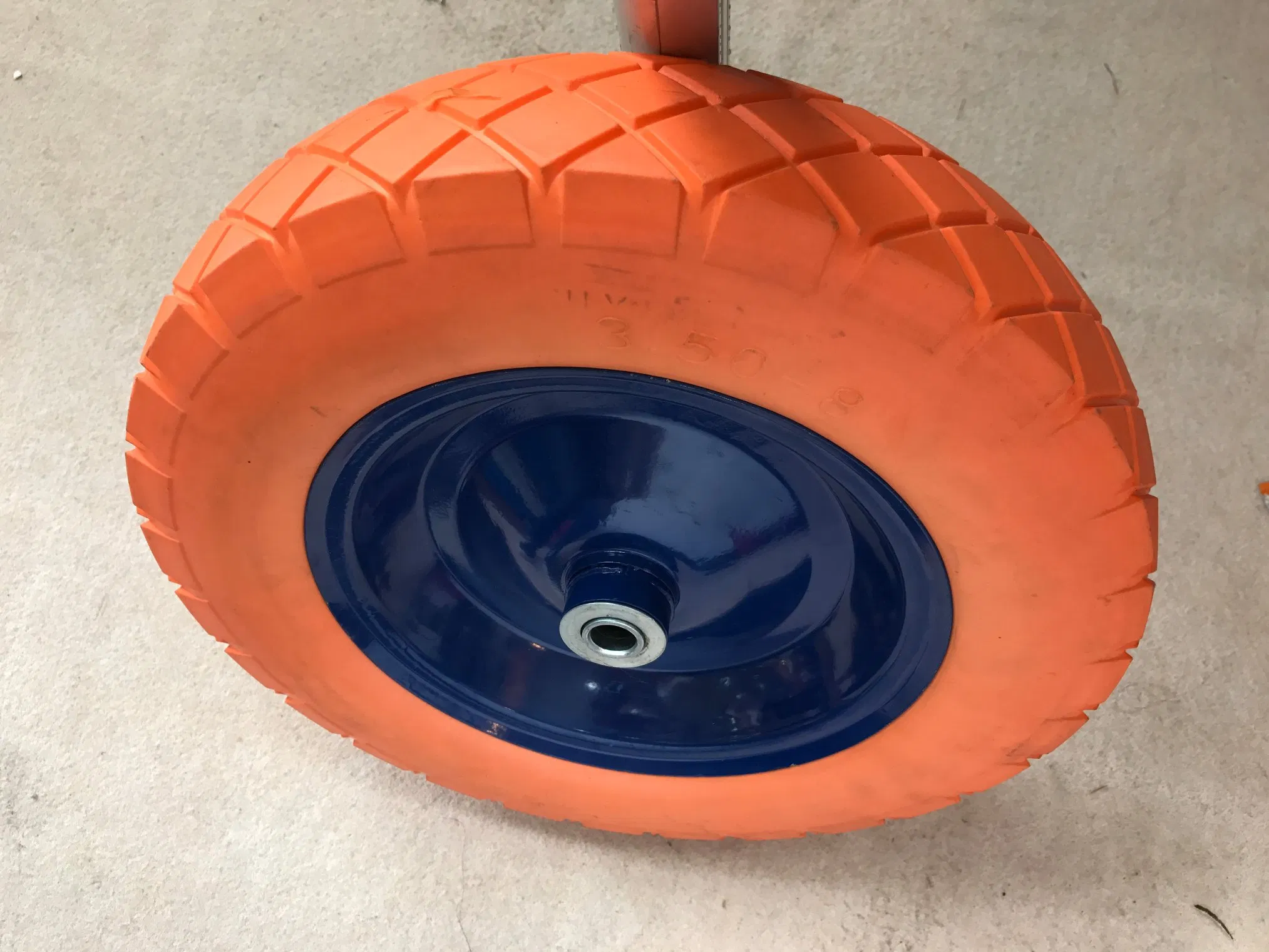 Flat Foam Wheel Solid Wheelbarrow Cart Trolley Wheel 400-8 PU Tubeless