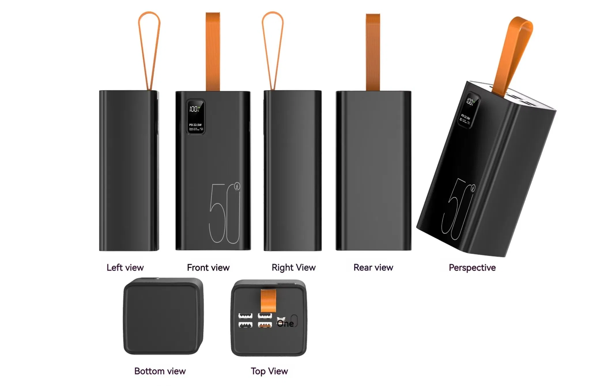 Fast Charging 40000mAh Outdoor Portable Power Bank with Four Charging Wires