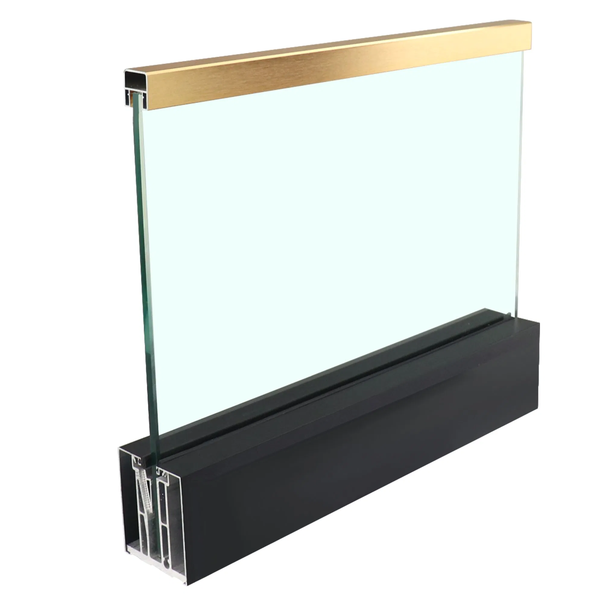 High Quality 6063 Frameless Black Customized Glass Railing Aluminum U Channel for Glss Railing System