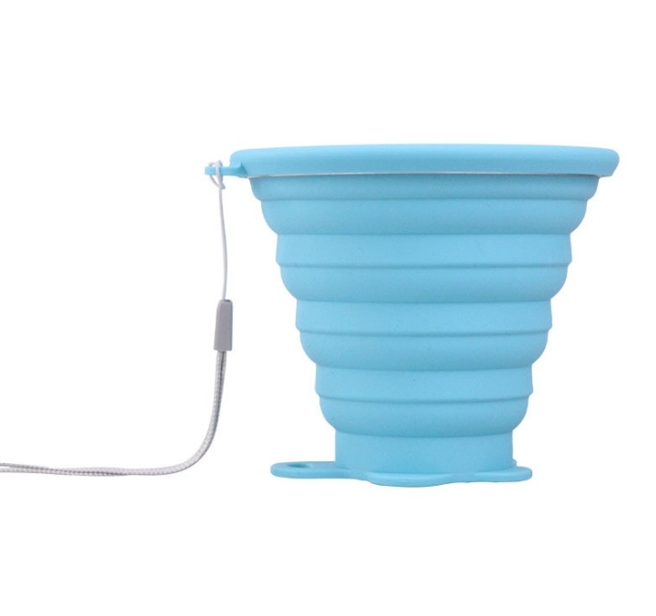 Outdoor Travel Silicone Retractable Collapsible Folding Foldable Water Cup